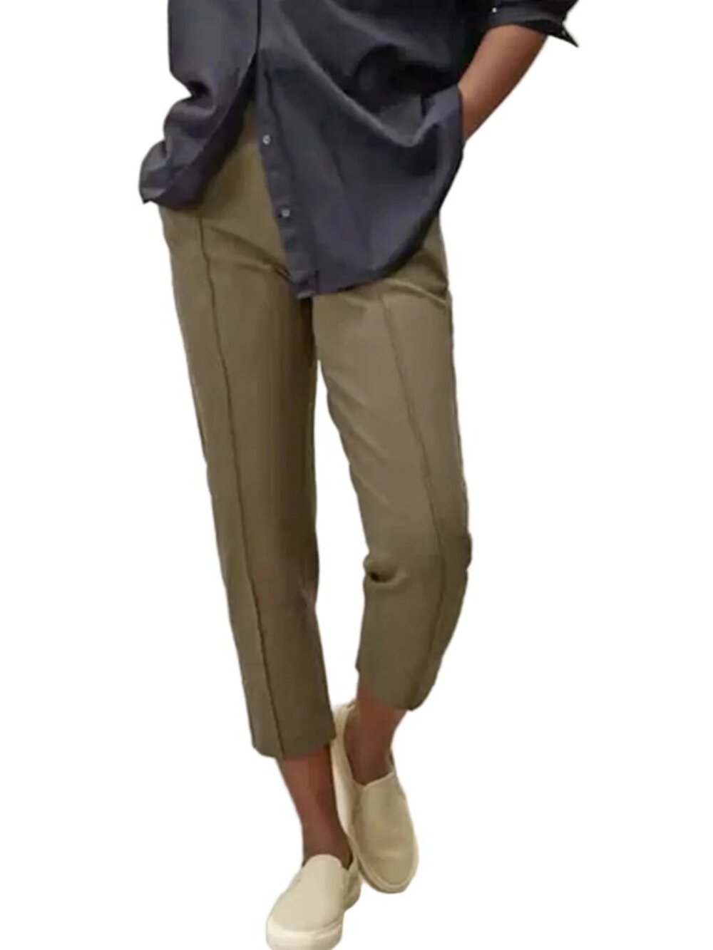 Everlane Olive Green Cropped Ankle Pants